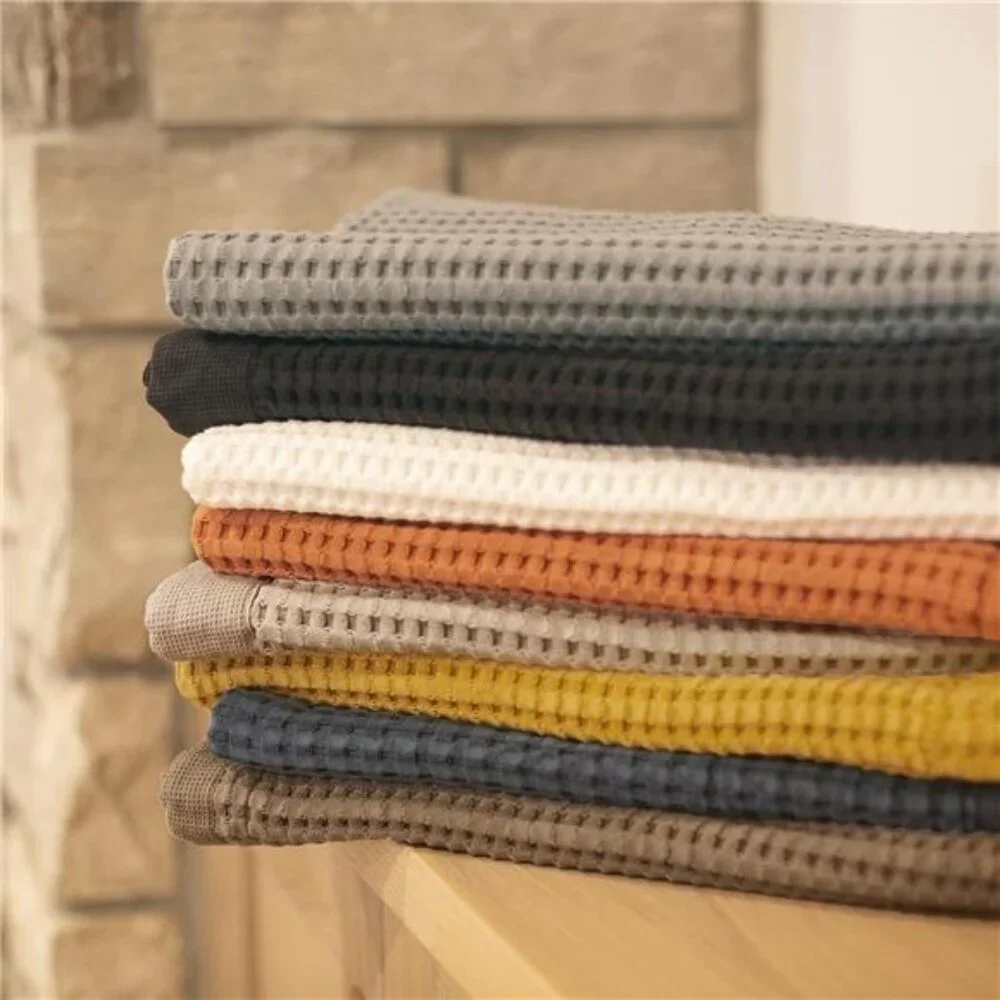 Bathroom Mat Absorbent Cotton Quick Dry for Shower, Bath & Bathtub Washable Thin
